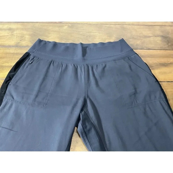 Athleta Venice Velvet Stripe Jogger Black Pockets Women’s Size XL - Picture 3 of 11